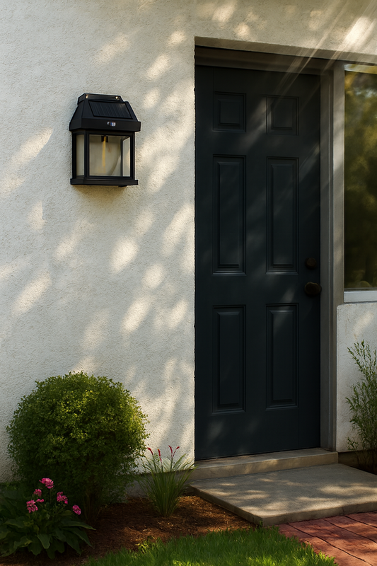 Foco Solar de Pared 1 Ampolleta Led Vintage